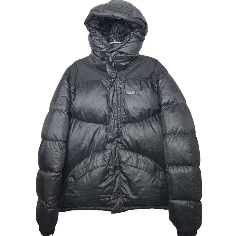 Patagonia Puffer Jacket Black Large Unisex 800 fill Goose Down Hooded #84652
